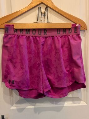 Under Armour Magenta Women's Athletic Performance Running Shorts